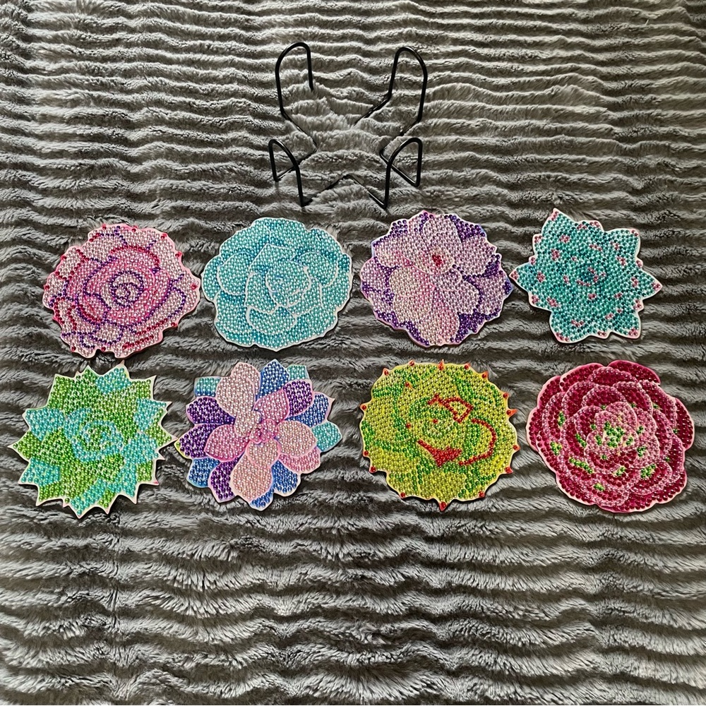 Diamond Art Coaster Set - Picture 2 of 4